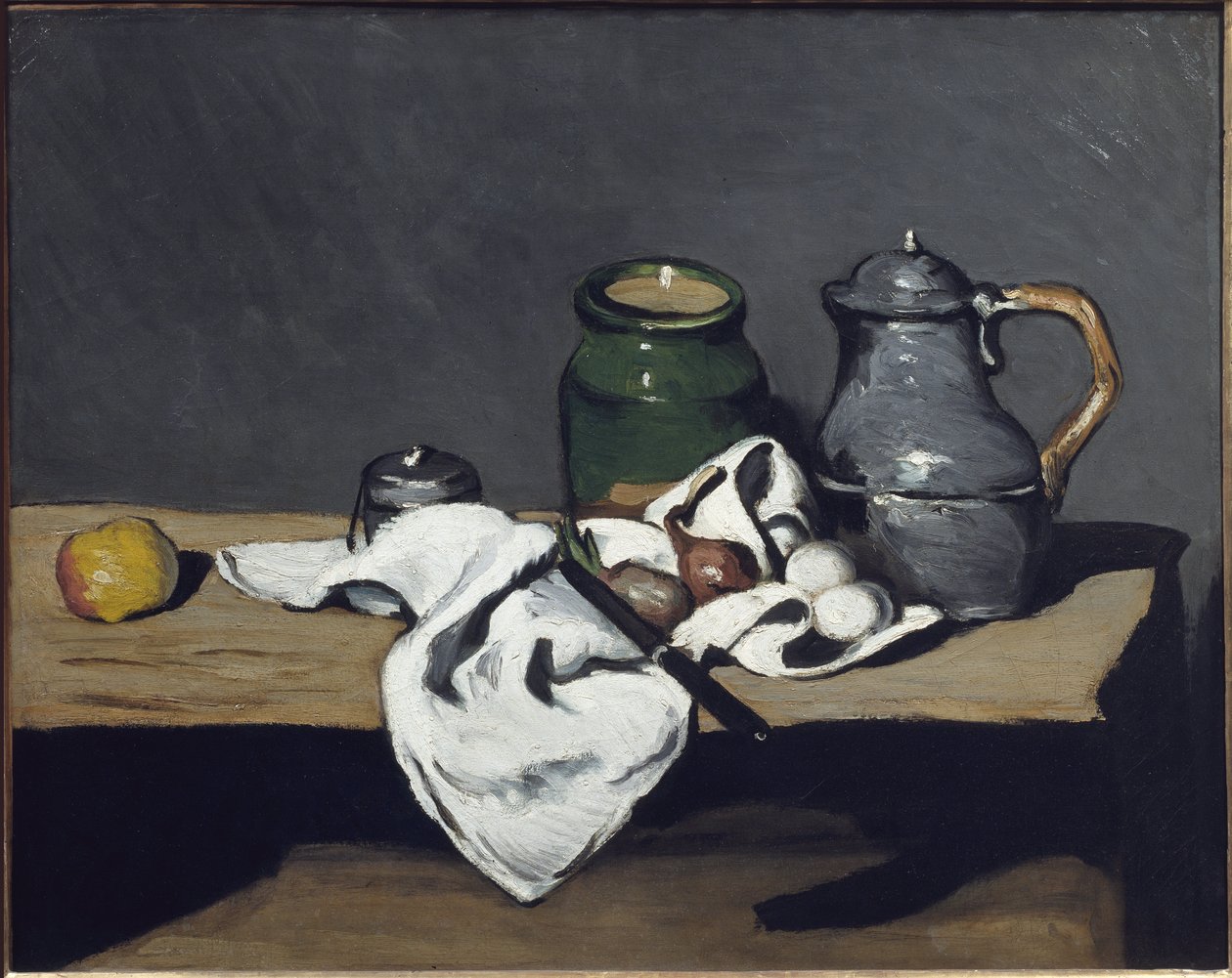Still Life with a Kettle by Paul Cézanne