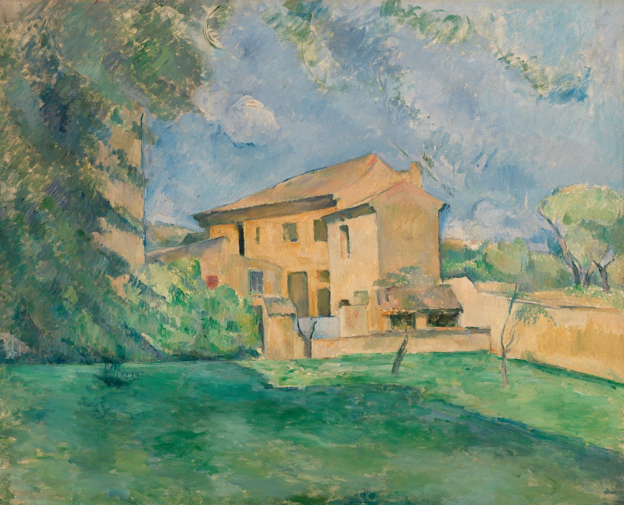 The Farm at the Jas de Bouffan by Paul Cézanne