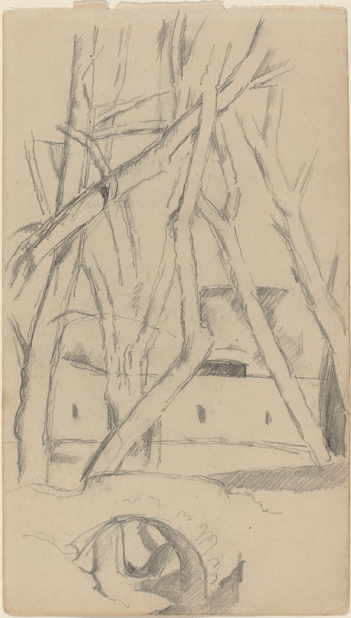 The Little Bridge (recto) by Paul Cézanne