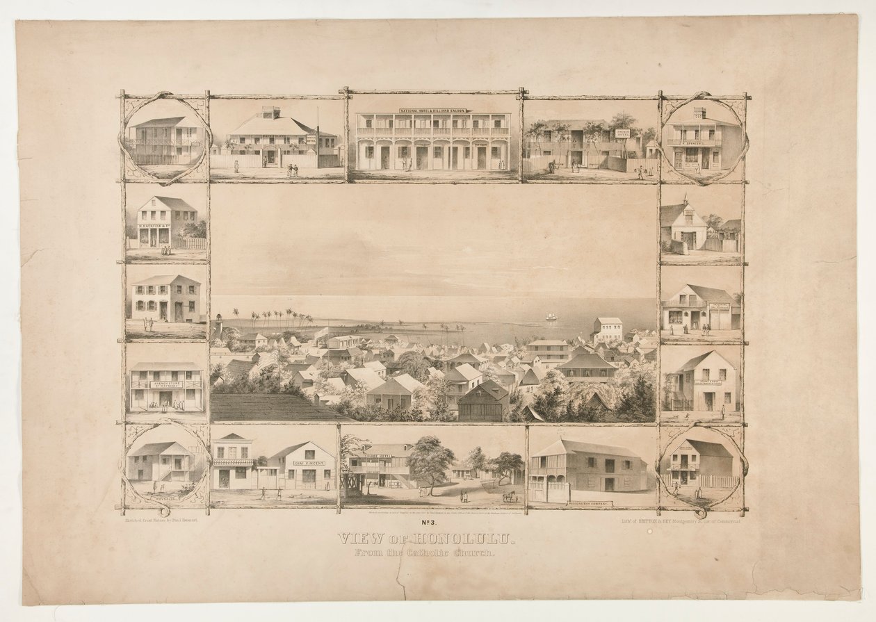 View of Honolulu, From the Catholic Church (No. 3) by Paul Emmert