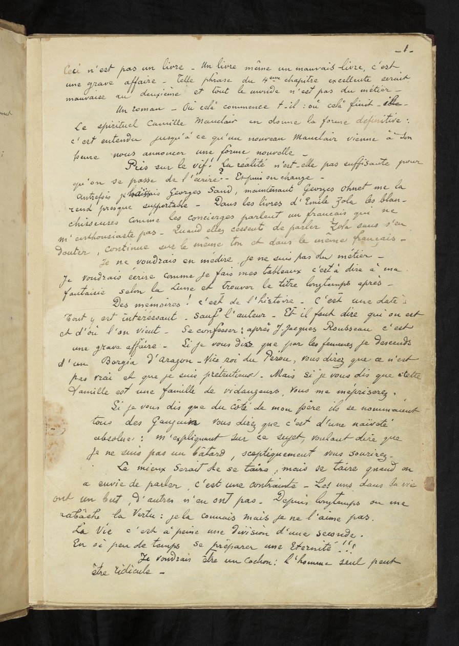 Before and After - First Page of Main Text by Paul Gauguin