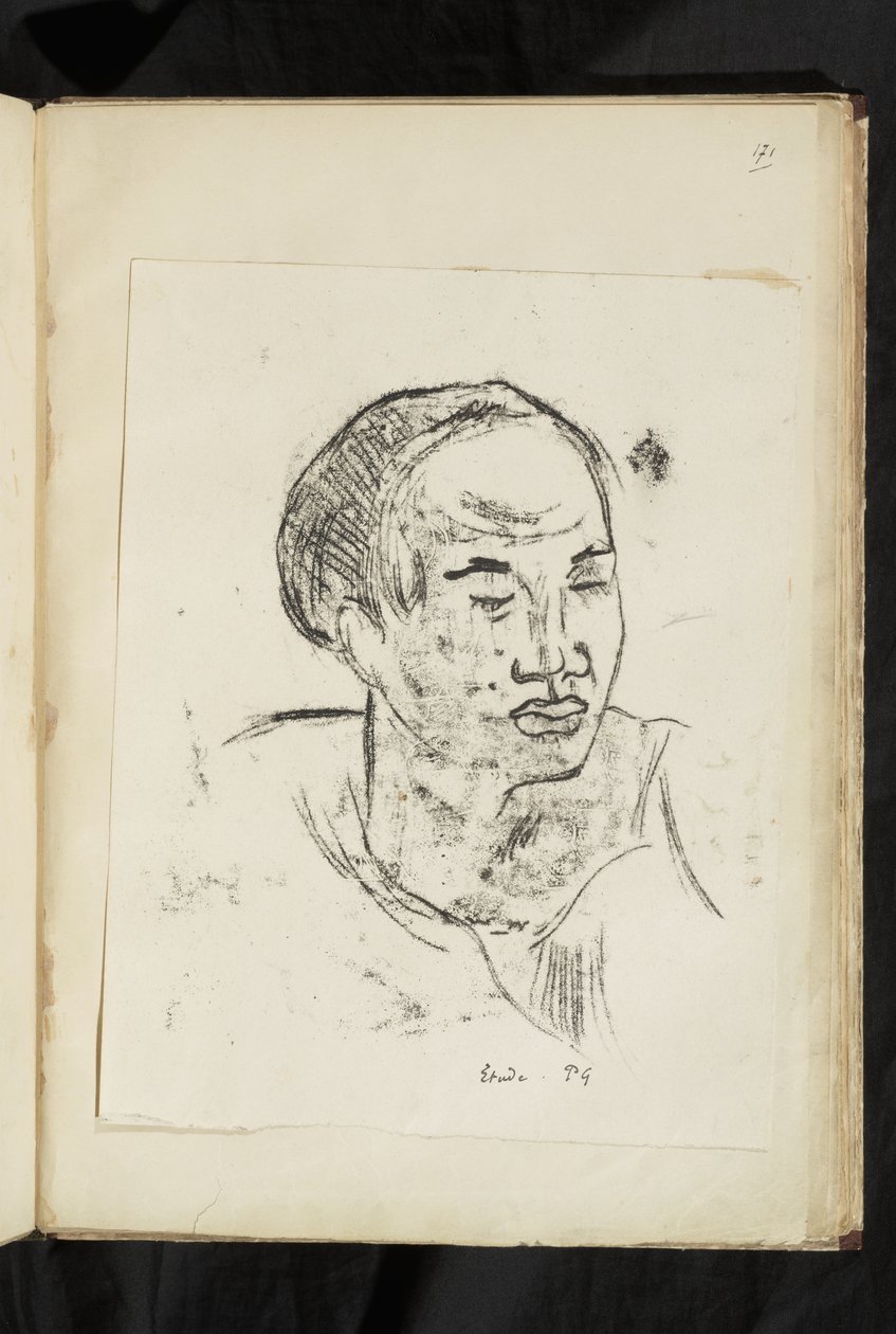 Avant et après - Head of a Marquesan Woman by Paul Gauguin