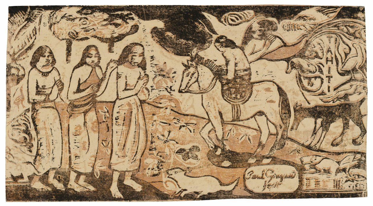 Change of Residence, from the Suite of Late Wood-Block Prints by Paul Gauguin