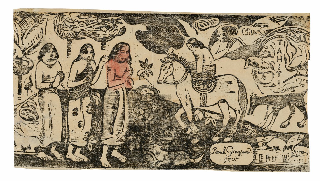 Change of Residence, from the Suite of Late Wood-Block Prints by Paul Gauguin