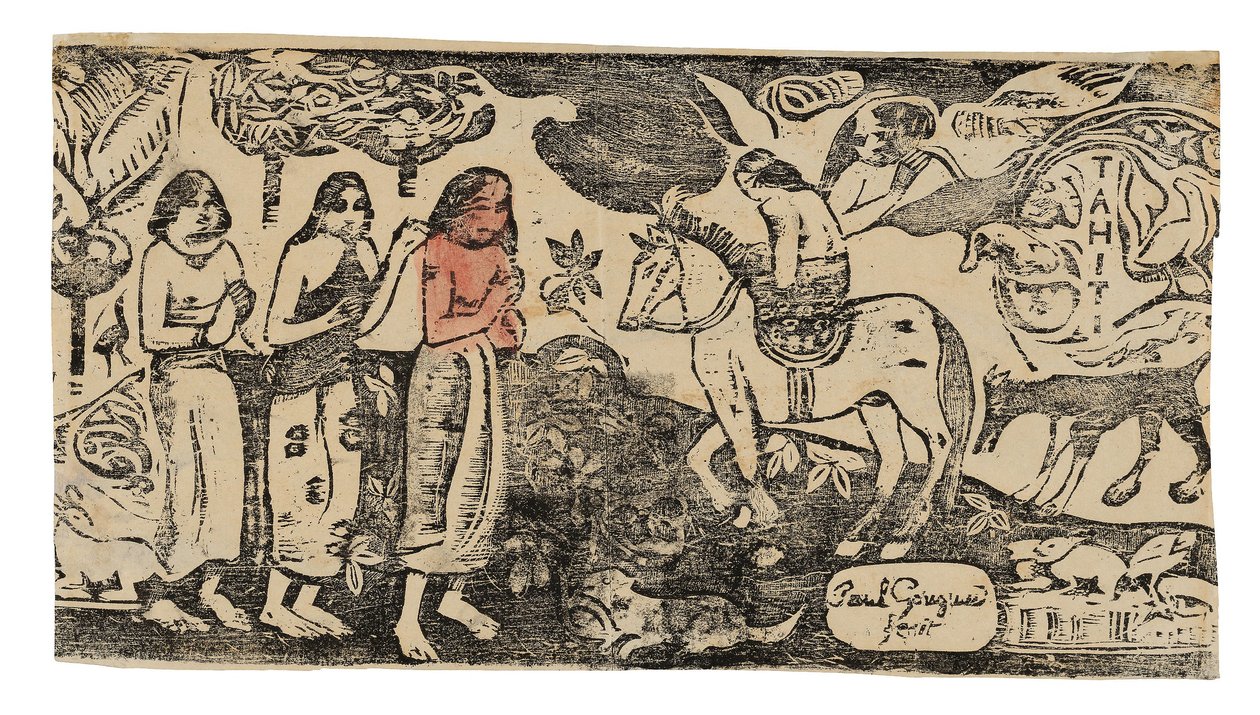 Change of Residence, from the Suite of Late Woodblock Prints by Paul Gauguin