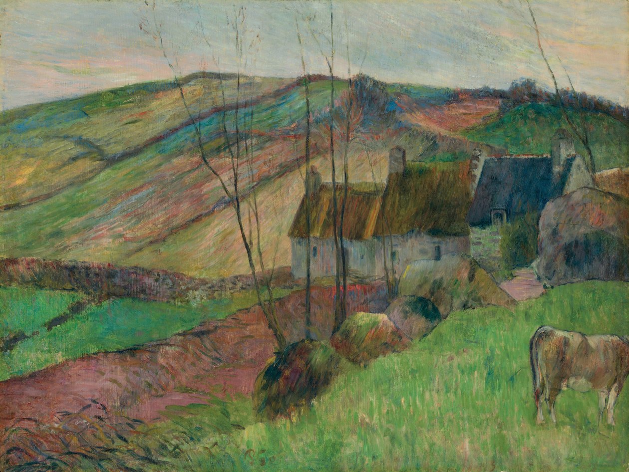 Cottages on the Flanks of Mont Sainte-Marguerite by Paul Gauguin