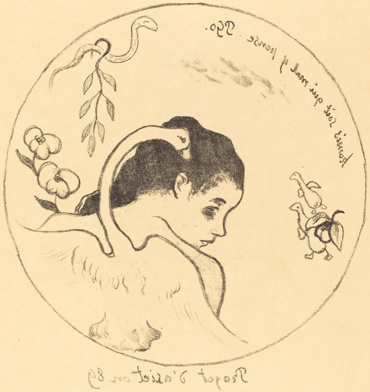 Design for a China Plate by Paul Gauguin