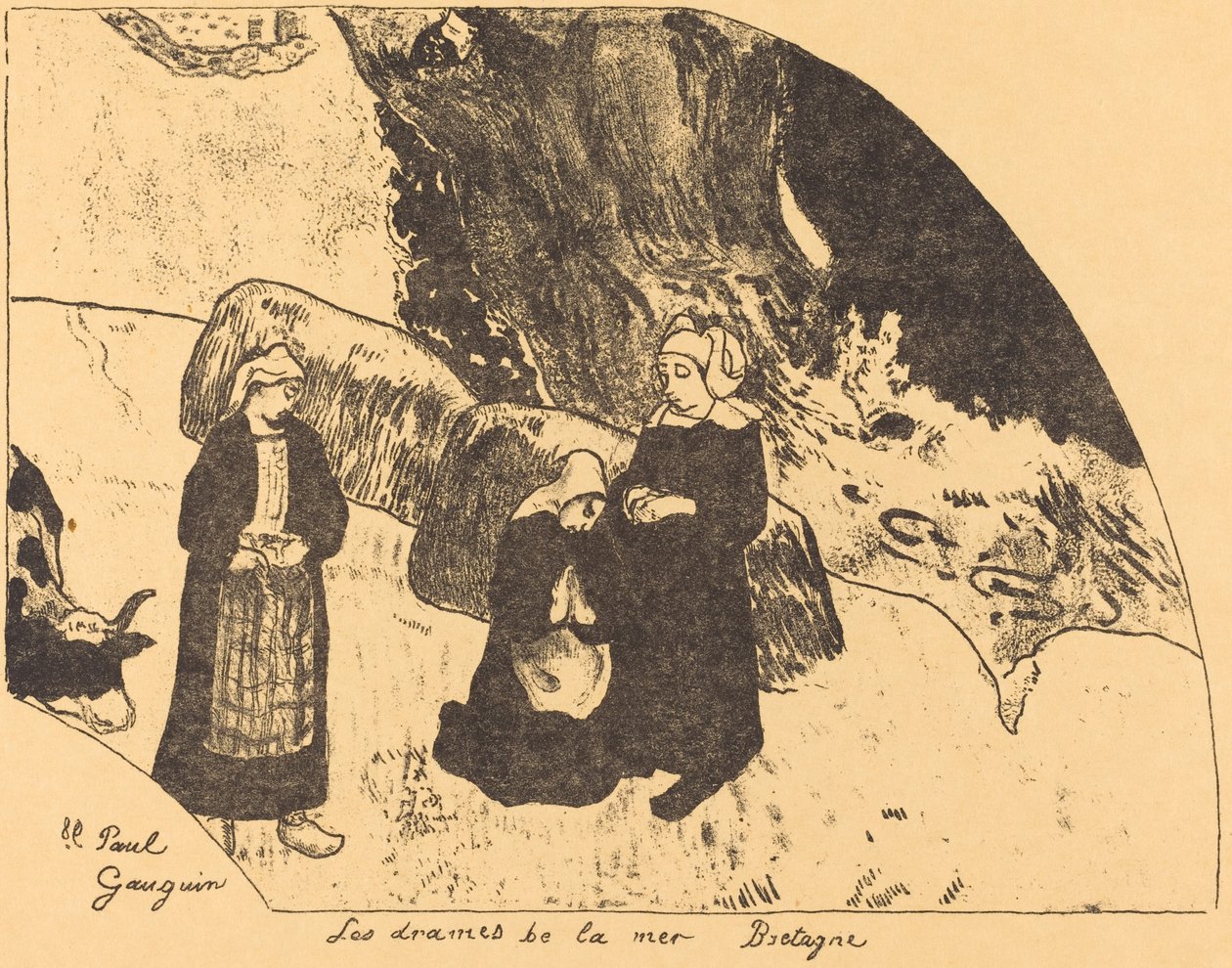 Dramas of the Sea, Brittany, 1889 by Paul Gauguin