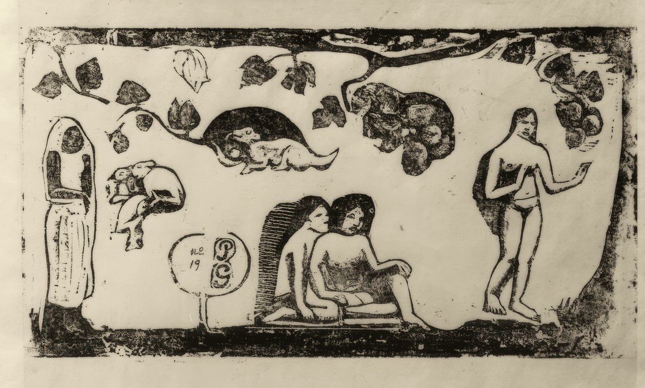 Women, Animals, and Foliage by Paul Gauguin