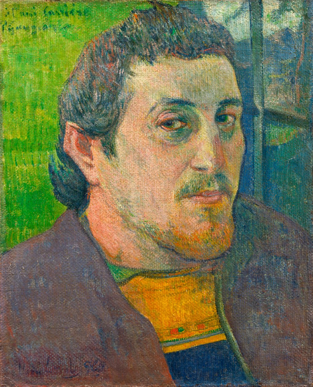 Self-portrait Dedicated to Carrière by Paul Gauguin