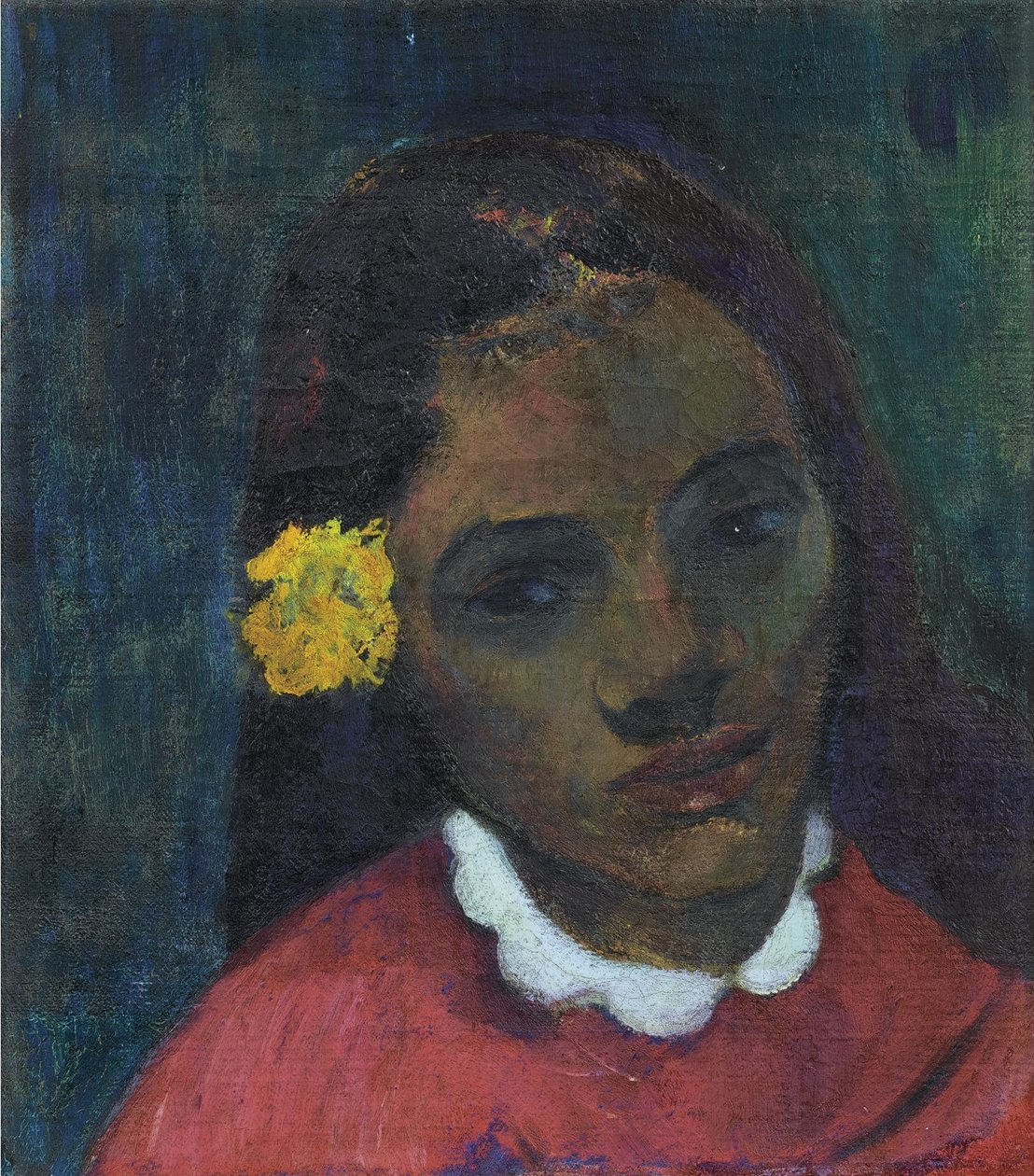 Head of a Tahitian Woman, or The Flower That Listens by Paul Gauguin