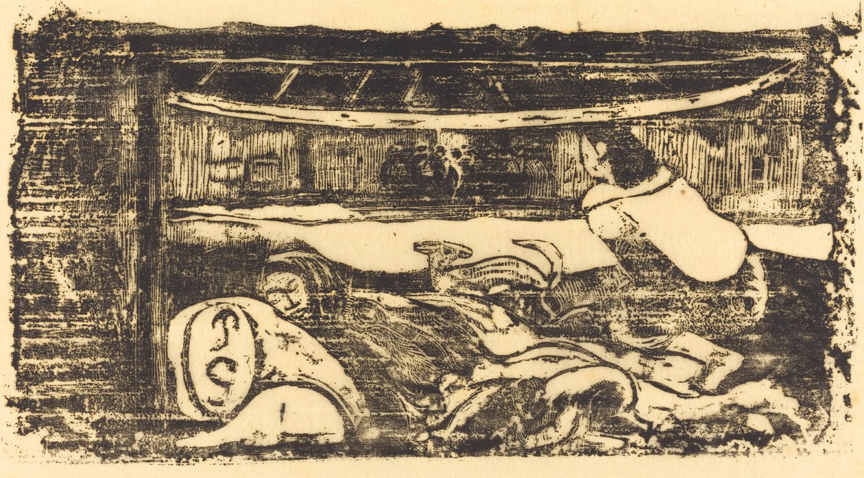 Interior of a Hut by Paul Gauguin