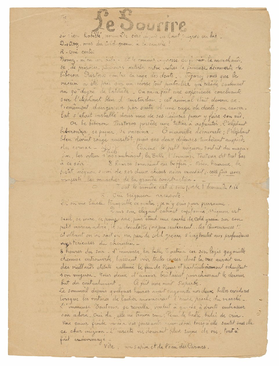 The Smile: Serious Journal, Sept. 19, 1899 by Paul Gauguin