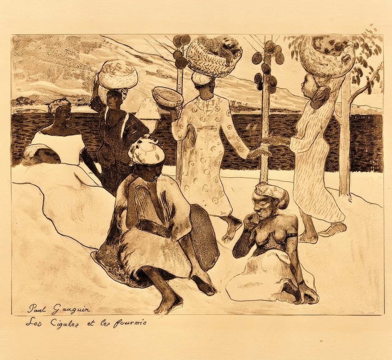 The Cicadas and the Ants by Paul Gauguin