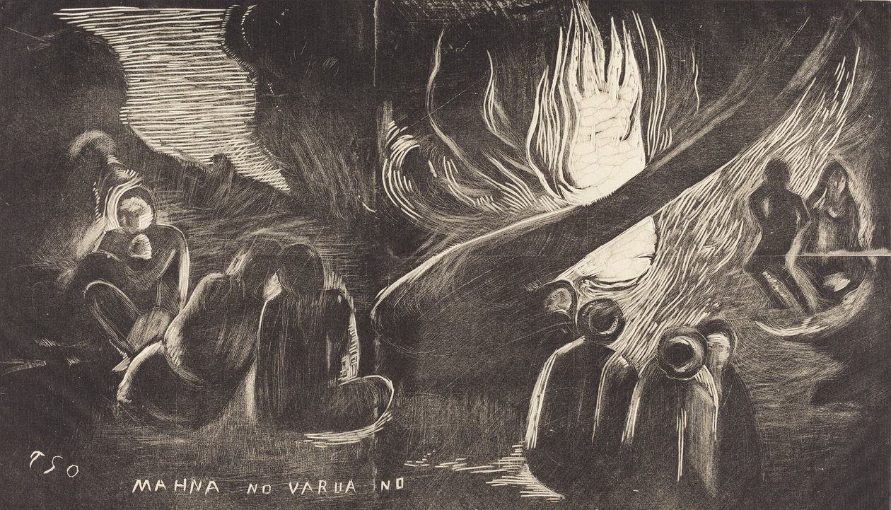 Mahna no Varua Ino The Devil Speaks, 1894-1895 by Paul Gauguin