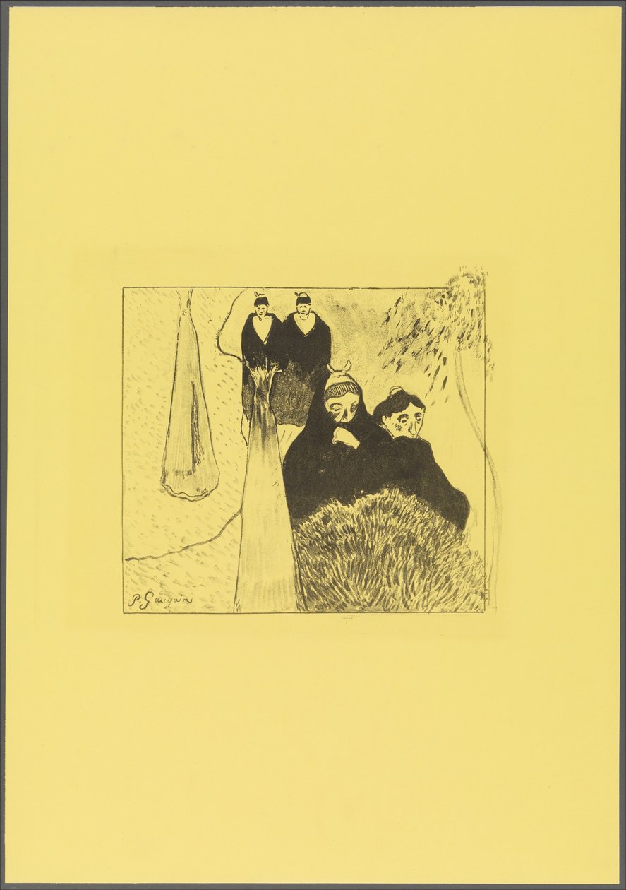 Old Women of Arles, from the "Volpini Suite: Lithographic Drawings" by Paul Gauguin