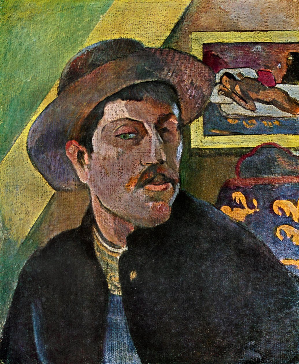 Self Portrait in a Hat by Paul Gauguin