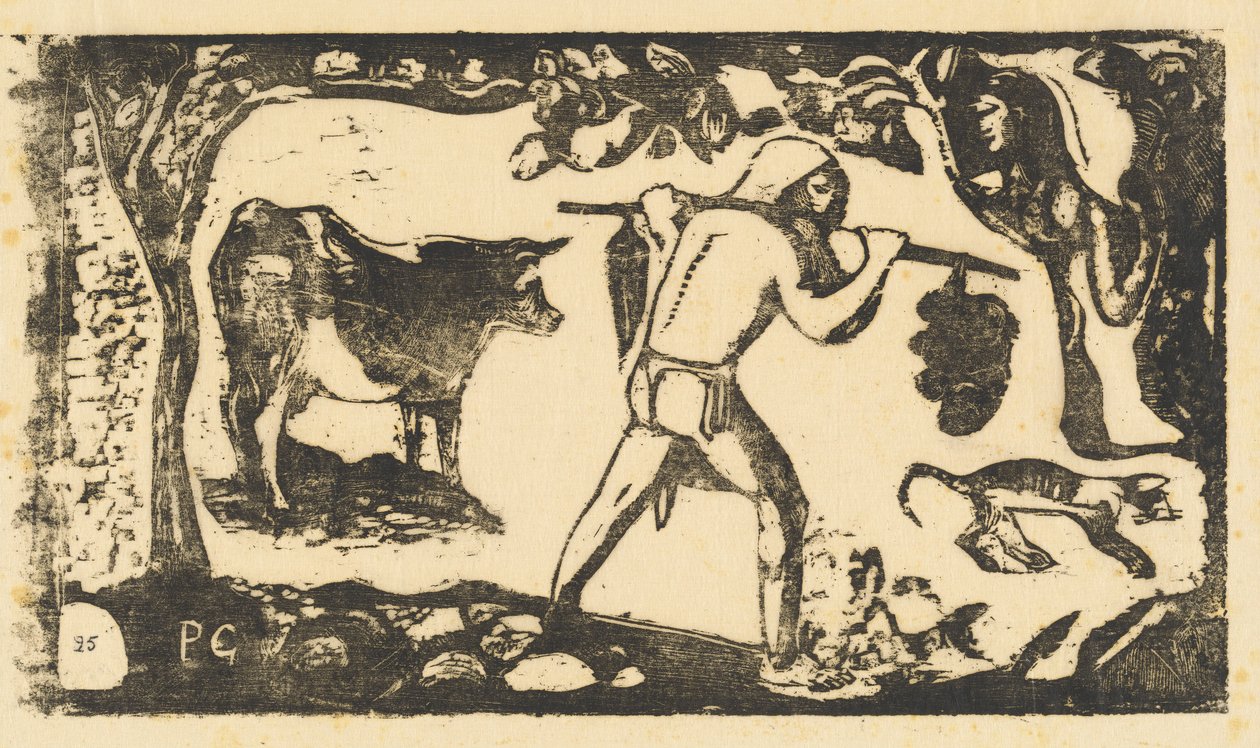 Tahitian Carrying Bananas by Paul Gauguin