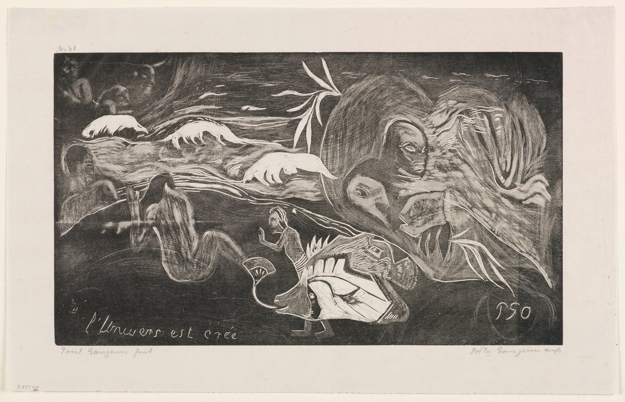 The Creation of the Universe, from the series “Noa Noa” by Paul Gauguin