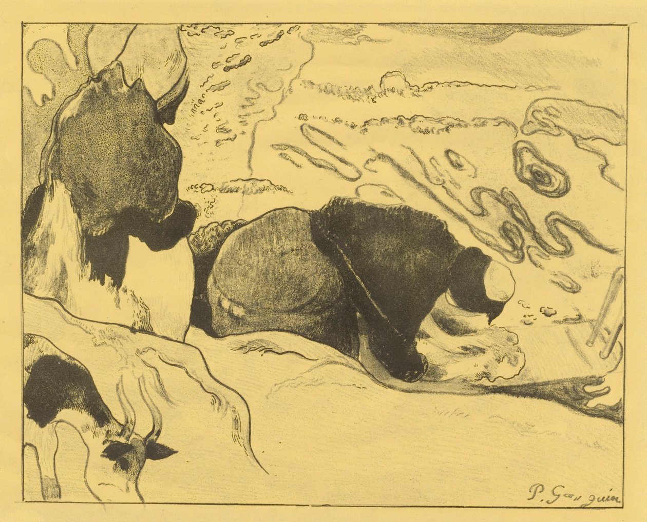 The Laundresses by Paul Gauguin