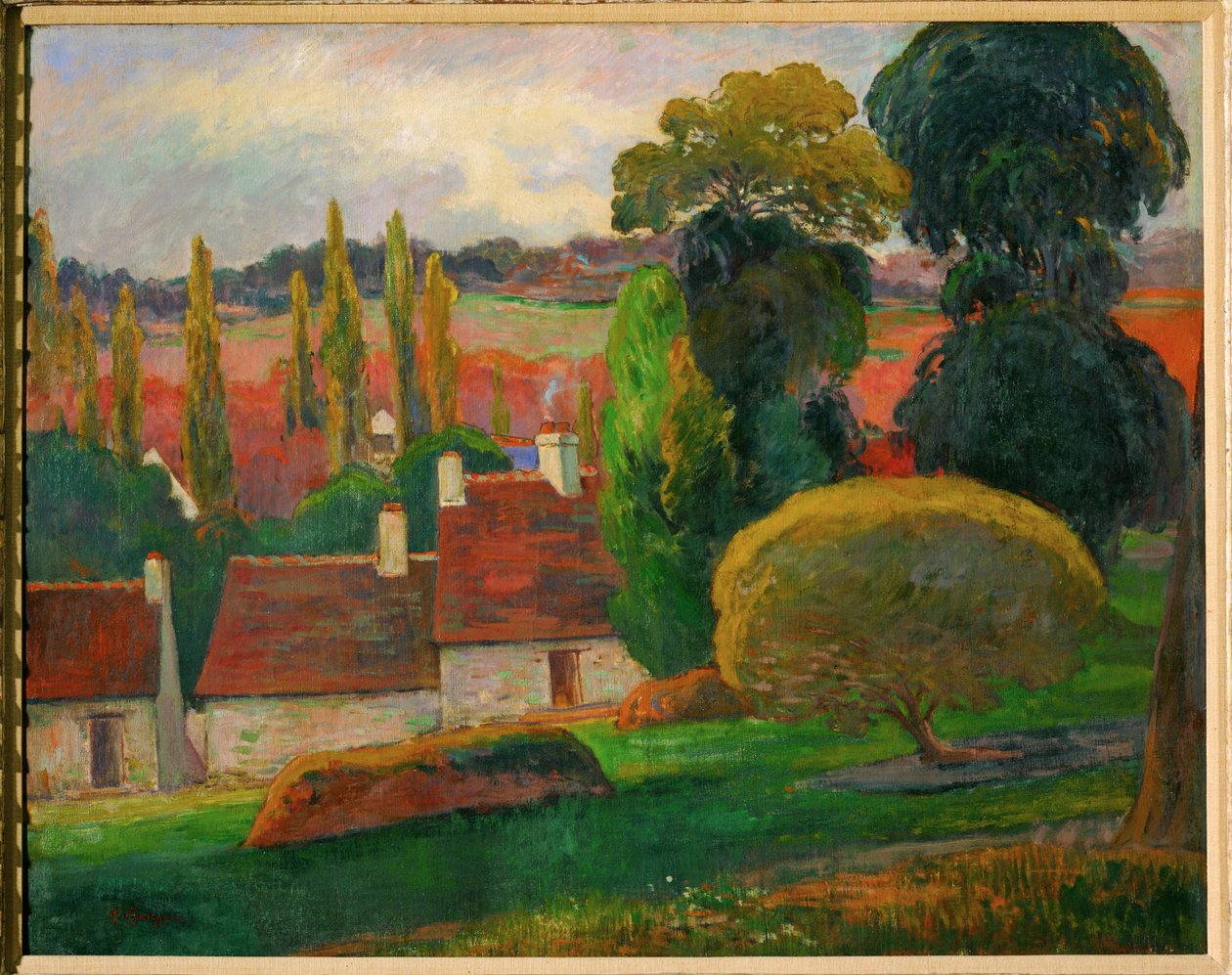 Une Ferme en Bretagne - Ein Bauernhof in der Bretagne von Paul Gauguin