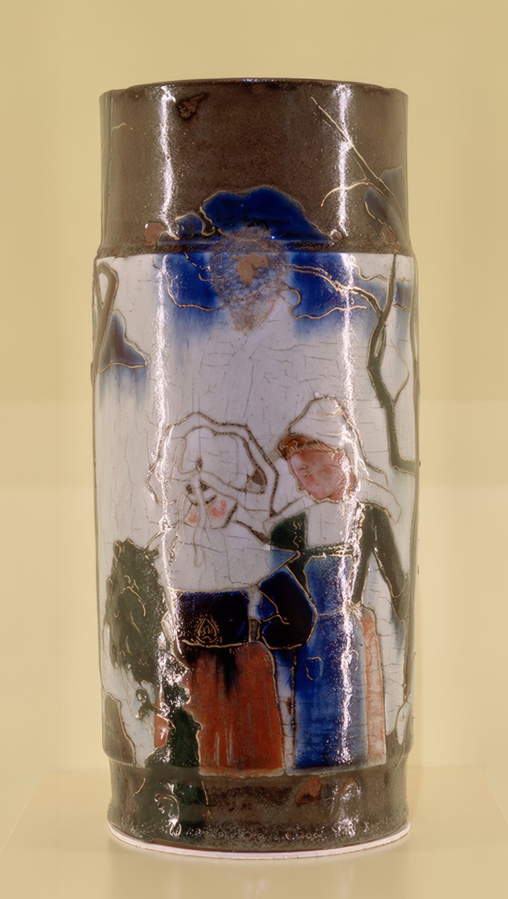 Vase with Breton Scenes by Paul Gauguin