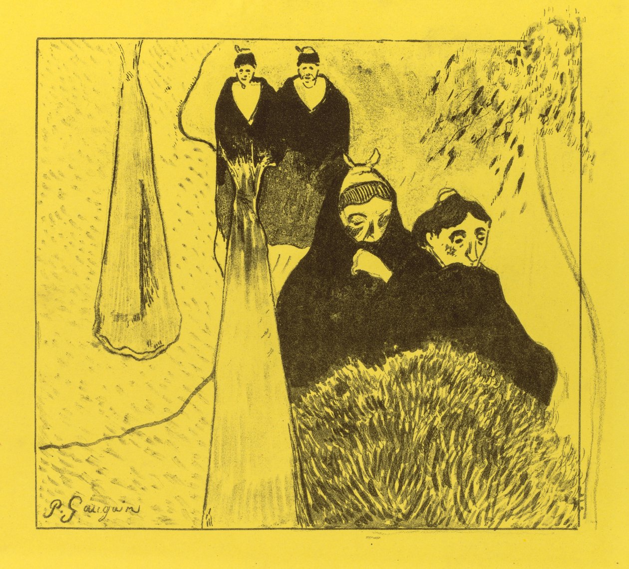 Volpini Suite: Old Women of Arles by Paul Gauguin
