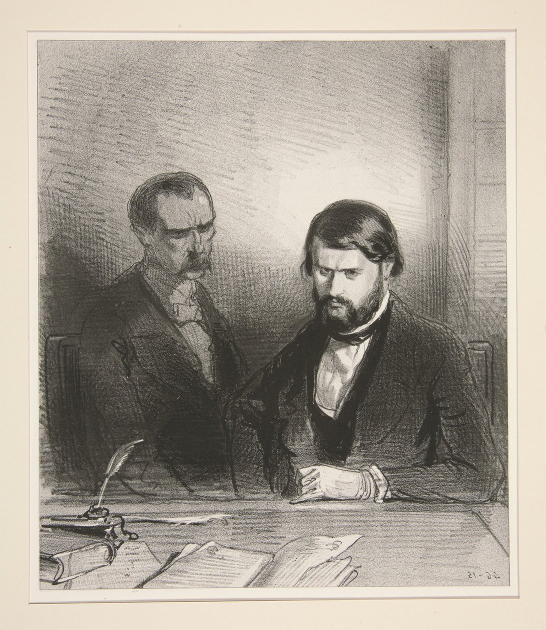 (Before a Notary.) - It is therefore about the transfer of the property of Argencourt... by Paul Gavarni