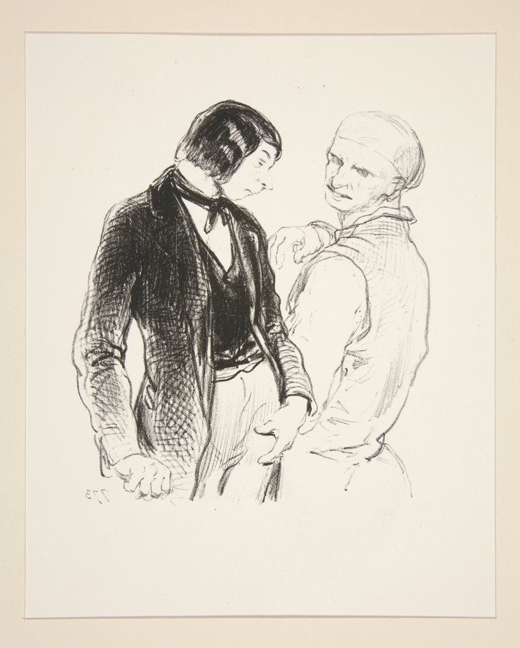 (Paternal Reprimand) by Paul Gavarni