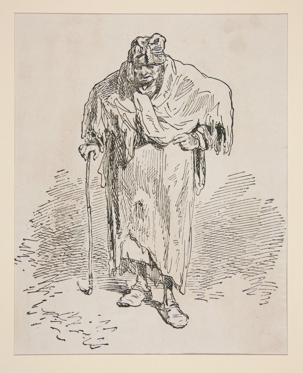 Old Beggar Woman by Paul Gavarni