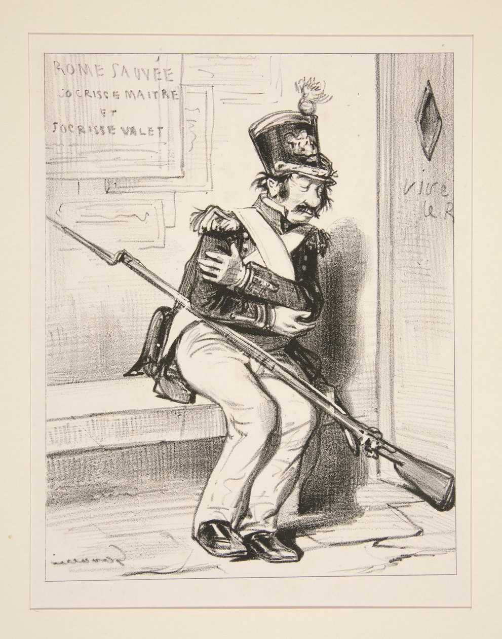 Achille Coqueron, Volunteer Hunter of the 2nd, Dreams That by Paul Gavarni