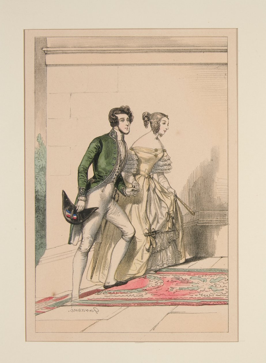 Court Costume 1837 by Paul Gavarni