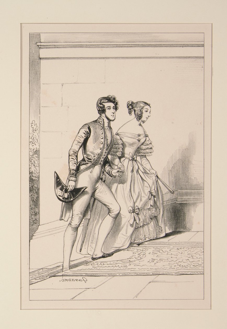 Court Costume 1837 ... by Paul Gavarni