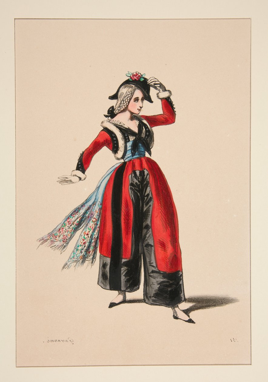 DEBARDEUR. Satin Hat... by Paul Gavarni