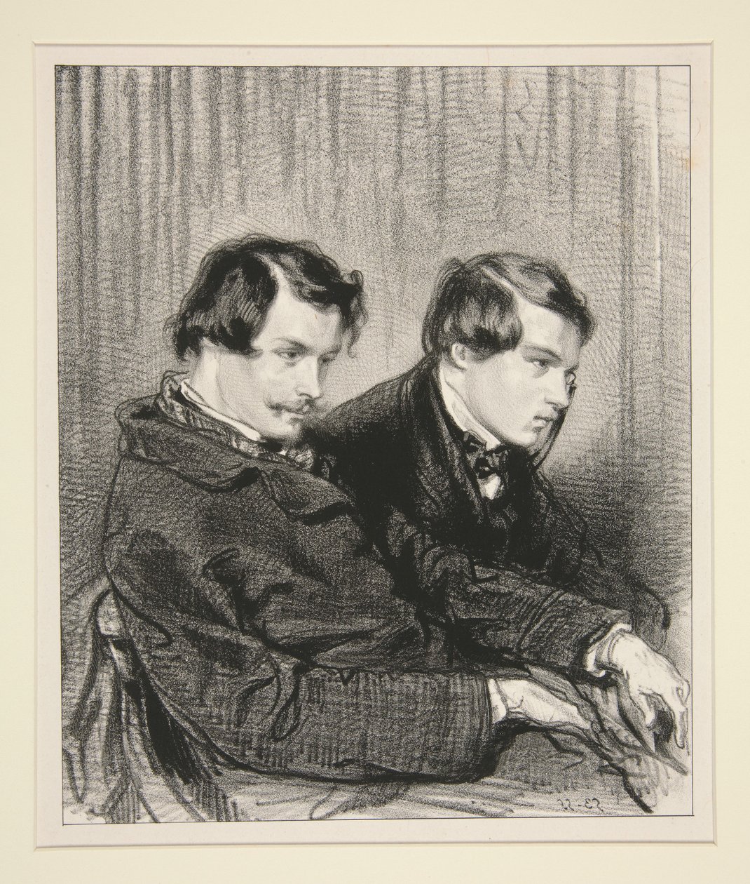 Edmond and Jules de Goncourt by Paul Gavarni