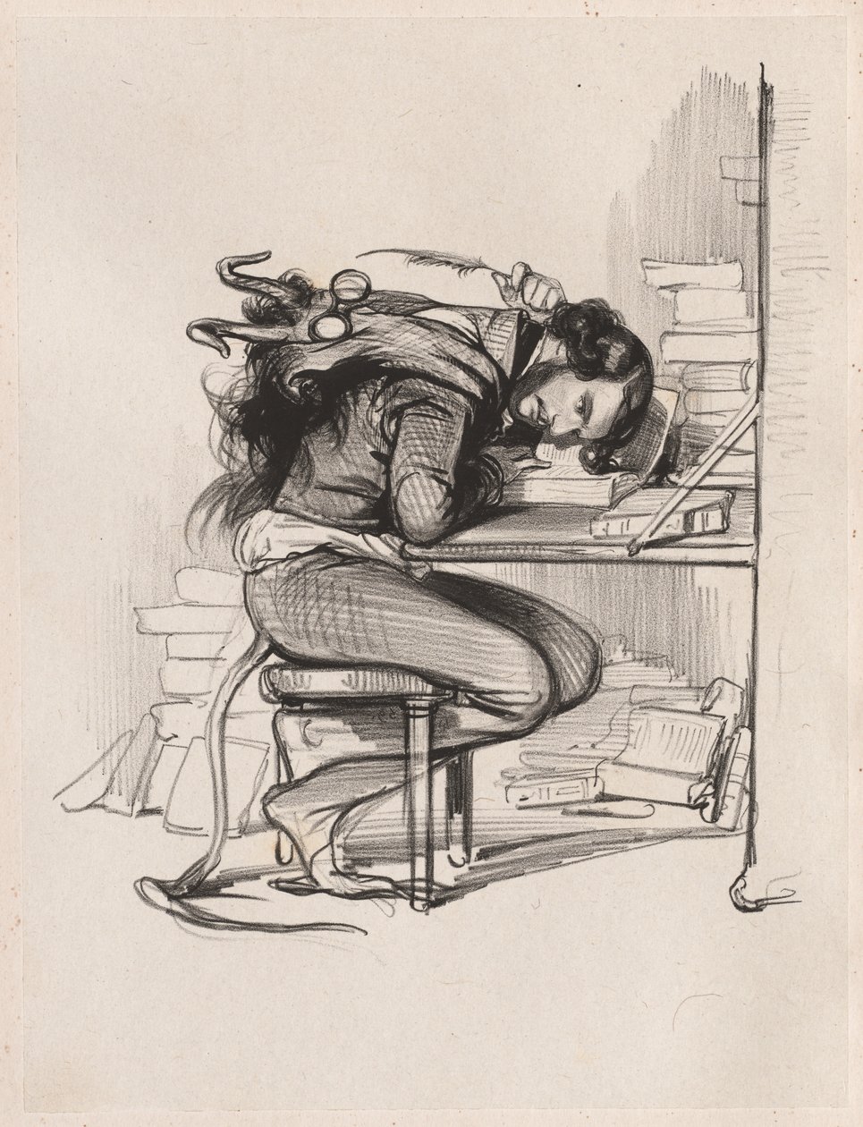 Émile Forgues (Old Nick) by Paul Gavarni