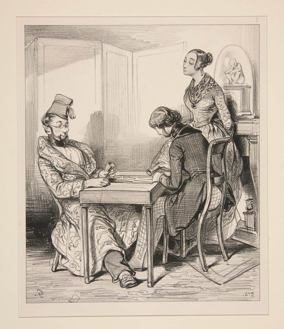 Spend the Whole Evening Playing the Part of a Stupid Husband, Who Wins Your Money... by Paul Gavarni