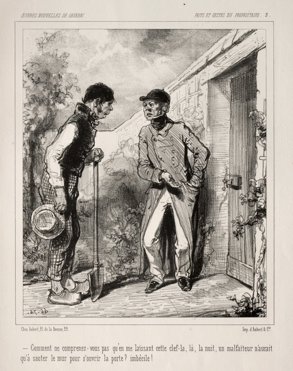 Deeds and Gestures of the Owner by Paul Gavarni