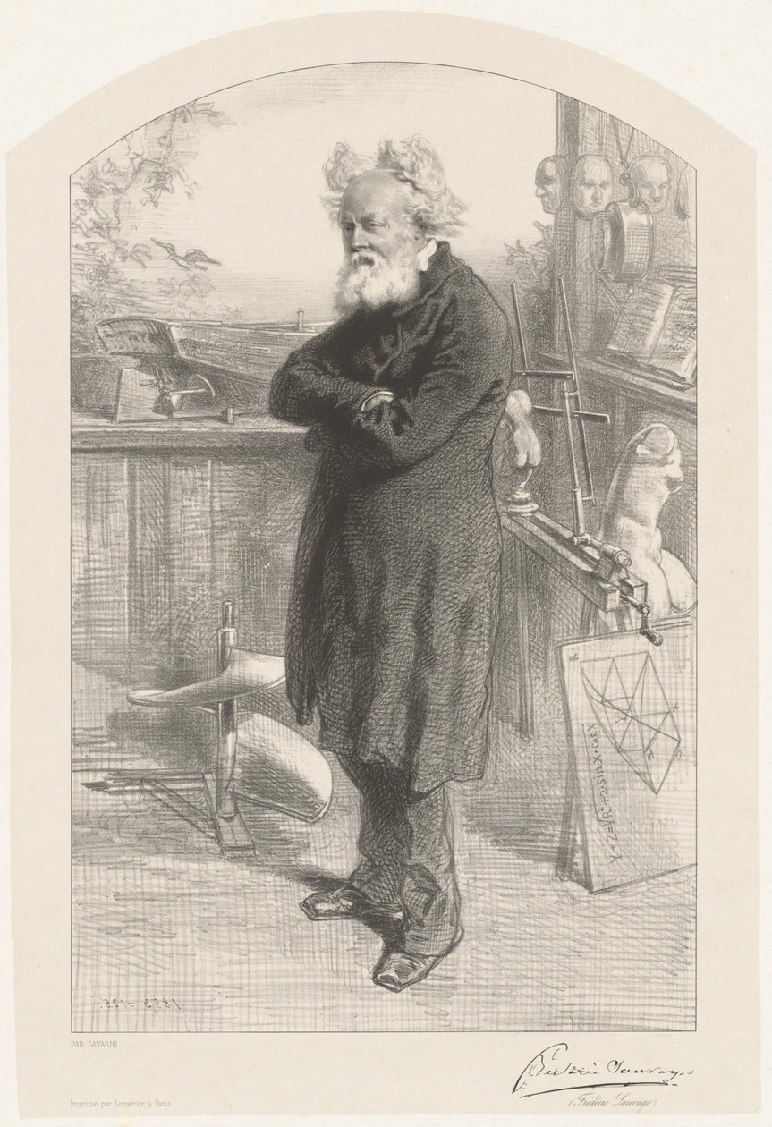 Frédéric Sauvage by Paul Gavarni