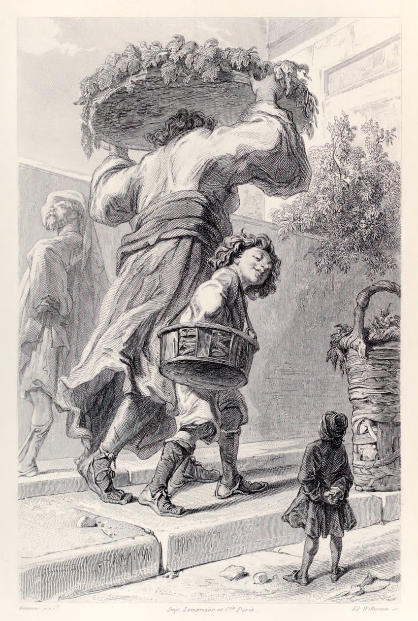 Gulliver and Lordbruldrud, from French Edition of Gulliver