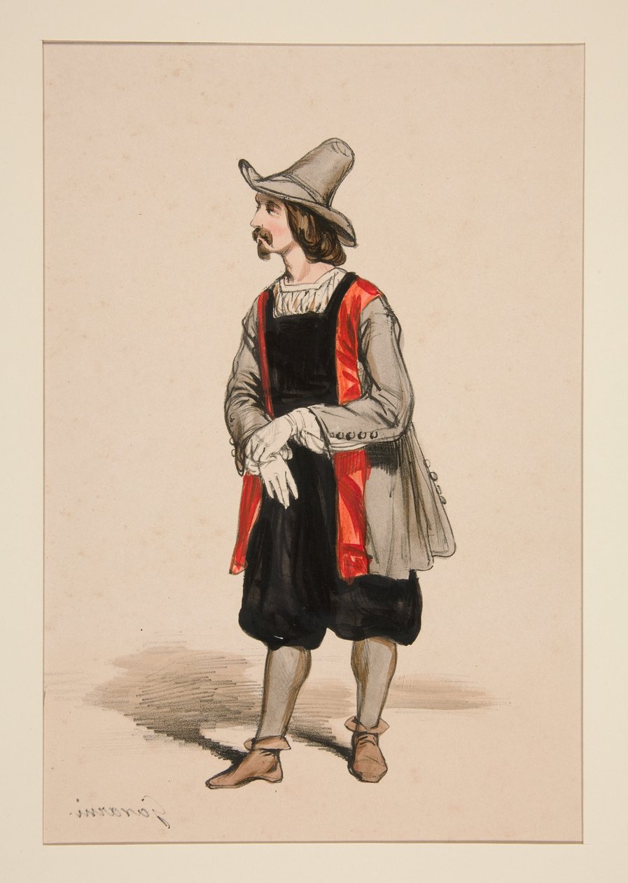 DUTCH. Wool Overcoat. Velvet Breeches. by Paul Gavarni