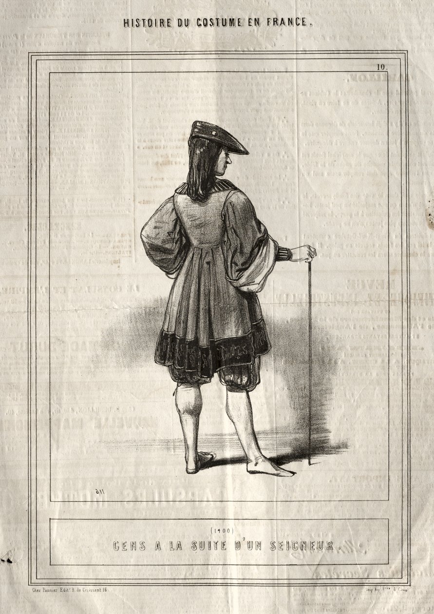 Histoire du Costume en France: Gens à la suite d