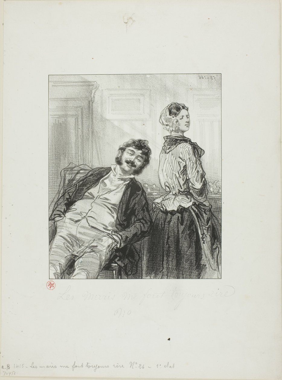 Husbands Always Make Me Laugh: Come, Mme. Rabat-joie, shut up by Paul Gavarni