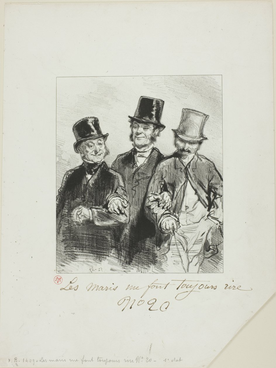 Husbands Always Make Me Laugh: Mme. Jolibiais is stout by Paul Gavarni