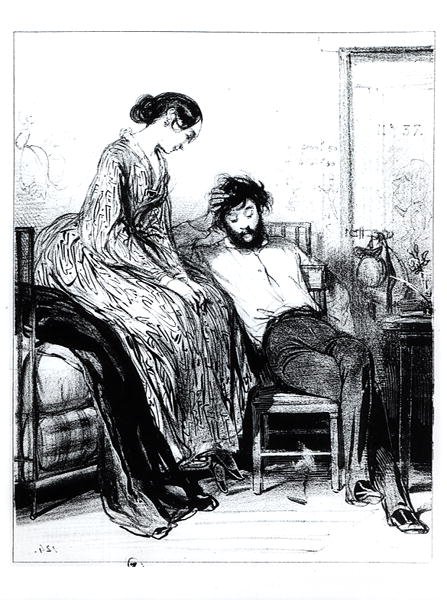 In Prison for Debt at Clichy, c.1830-40 by Paul Gavarni