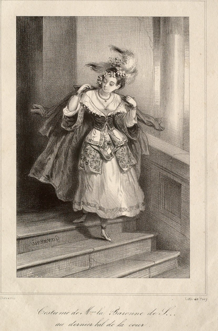 The Artist: Costume of the Baroness of S... at the Last Court Ball by Paul Gavarni