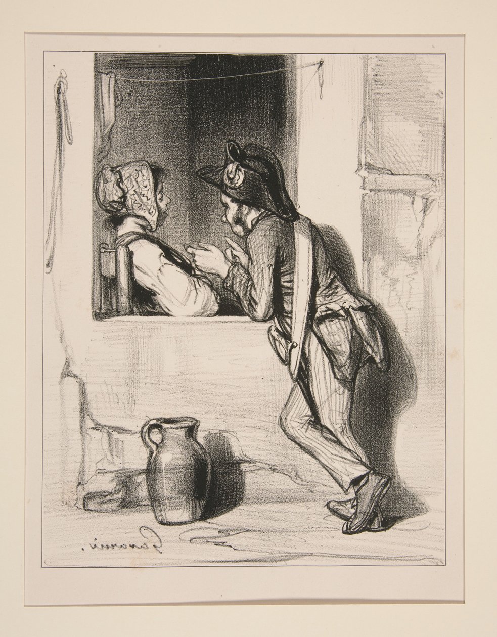 The clothes do not make the monk, but they make the gallant. by Paul Gavarni