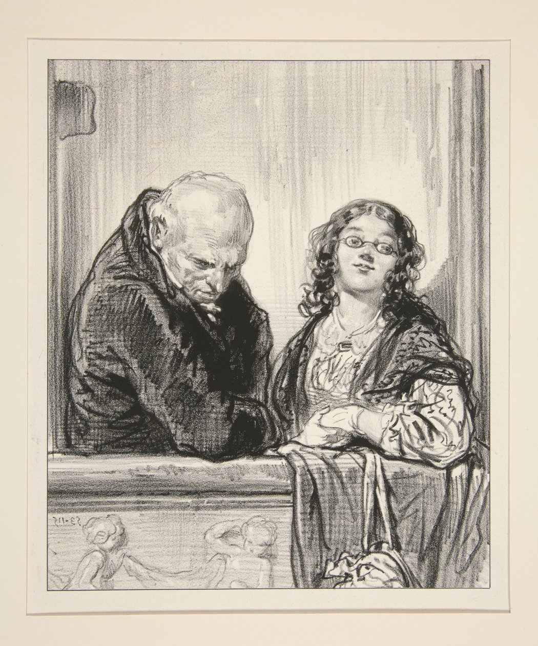 The Pretty Piece! - Always the Same: For Forty Years This Lover Has Been Marrying His Beloved. by Paul Gavarni