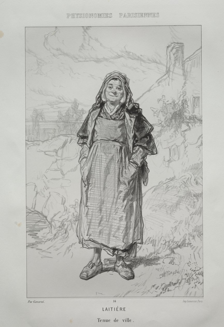Milkmaid by Paul Gavarni