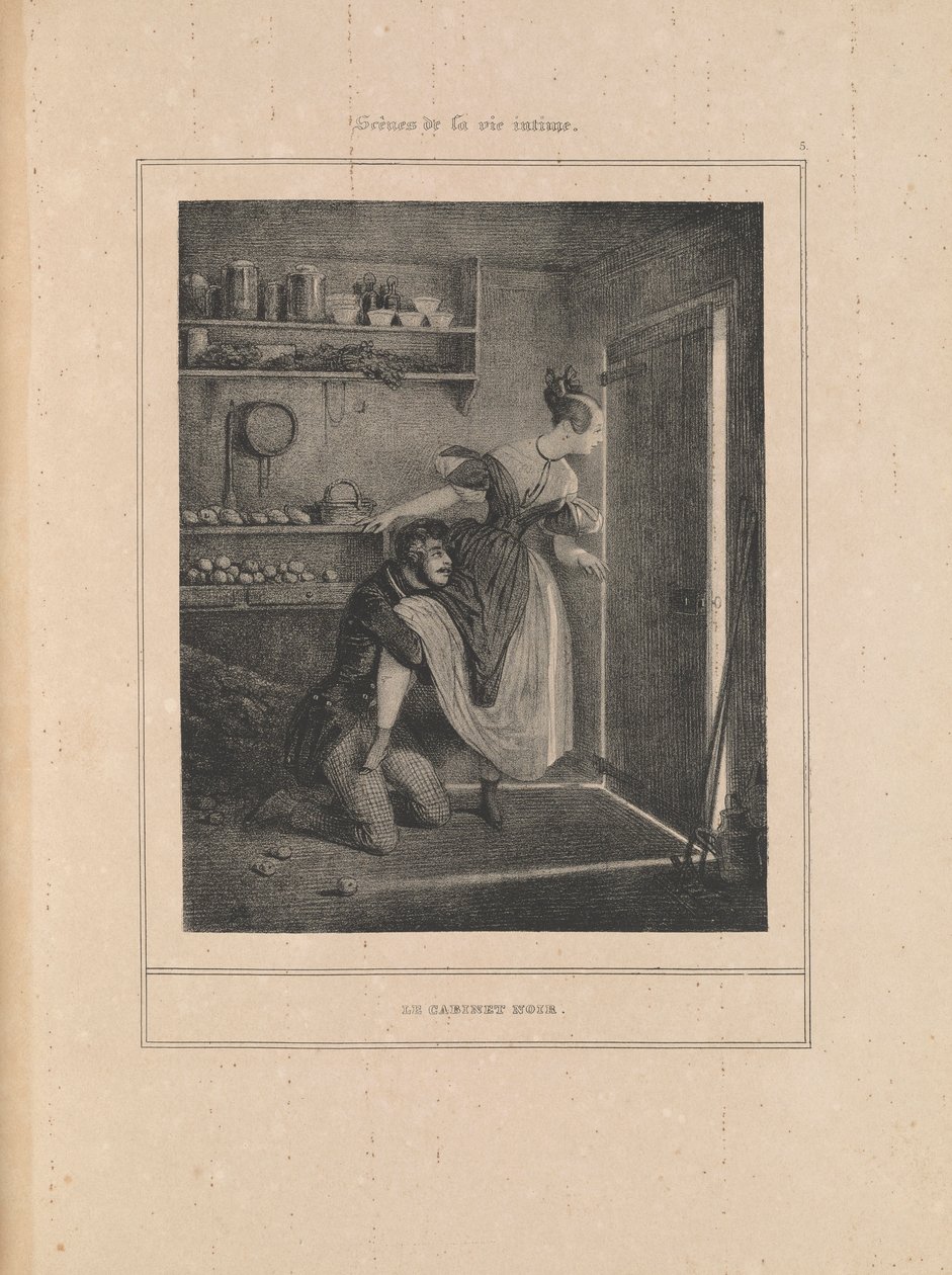 The Black Cabinet, from the Series Scenes of Intimate Life by Paul Gavarni